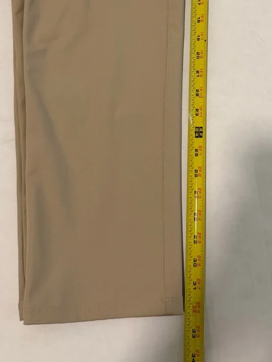 lululemon Men’s ABC Slim Fit Chino Pants Khaki Tan Size 38 Stretch Golf - Picture 5 of 5